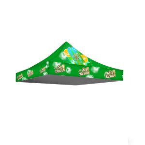 Custom printed 2x2m gazebo canopy with full colour branding for events and outdoor marketing